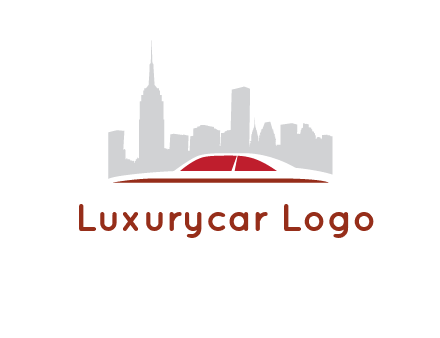 cityscape logo with a rooftop of a car