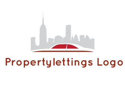 cityscape logo with a rooftop of a car