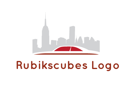 cityscape logo with a rooftop of a car