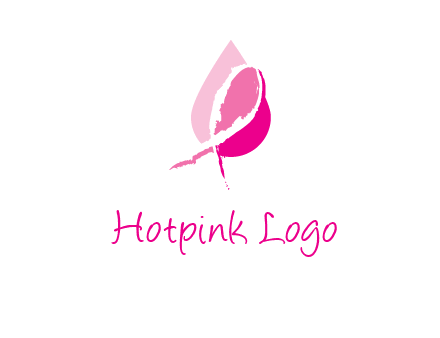 pink cancer ribbon in drop logo