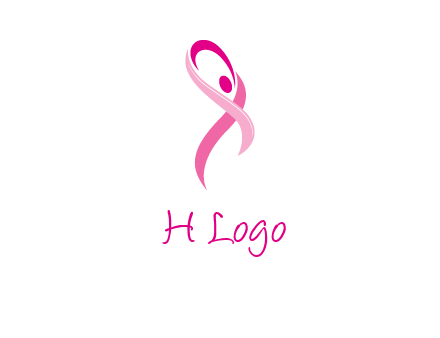 pink cancer ribbon logo