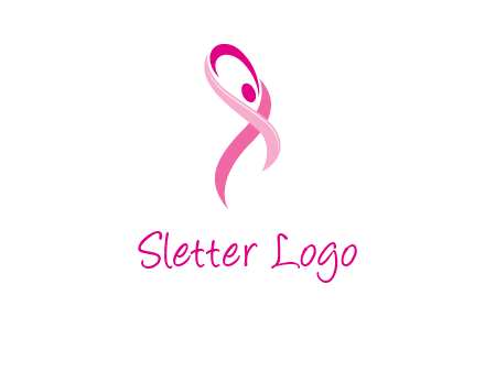 pink cancer ribbon logo