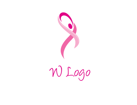 pink cancer ribbon logo