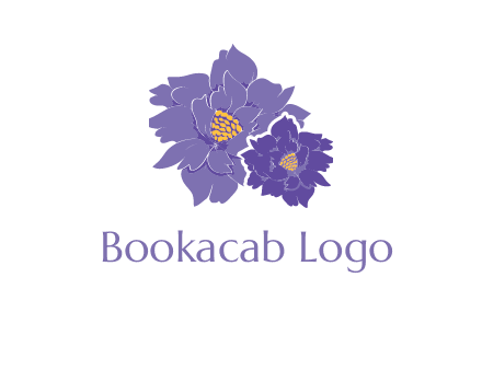 purple lisianthus flowers logo