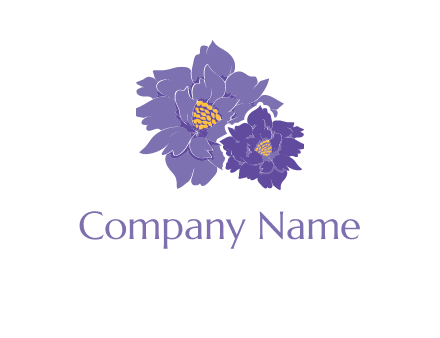 purple lisianthus flowers logo