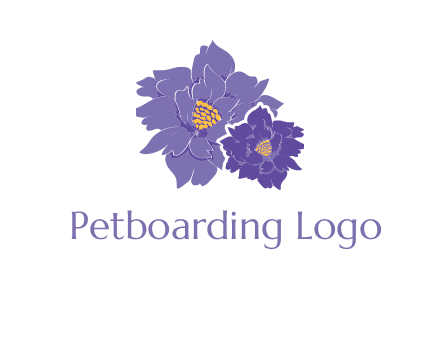 purple lisianthus flowers logo