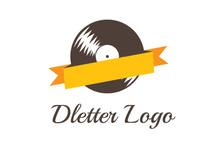 ribbon over vinyl logo