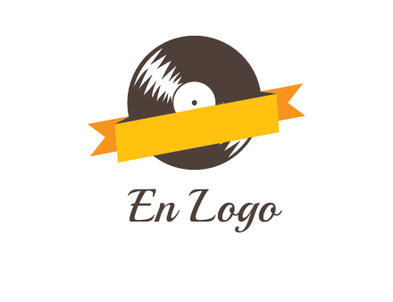 ribbon over vinyl logo