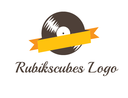 ribbon over vinyl logo