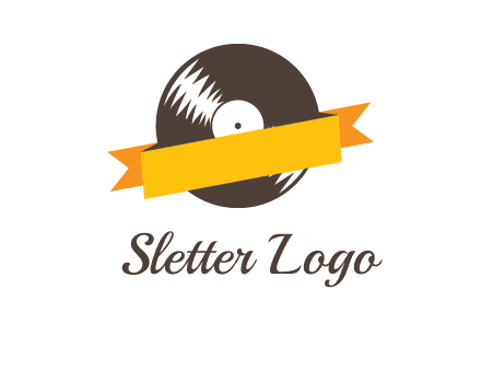 ribbon over vinyl logo