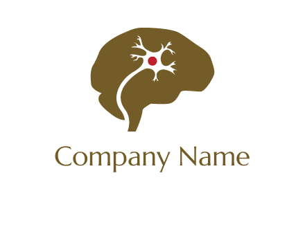 nerve cell inside brain logo