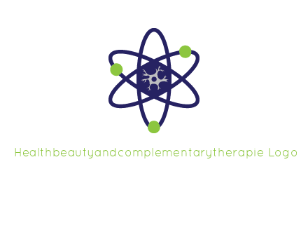 neuroanatomy or nuclear logo showing a cell inside an atomic model