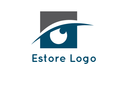 eye inside the square logo