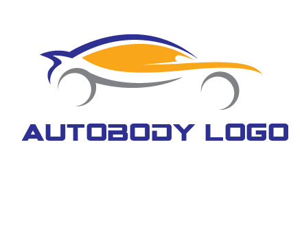 abstract fast car logo