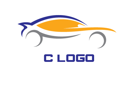 abstract fast car logo