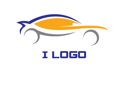 abstract fast car logo