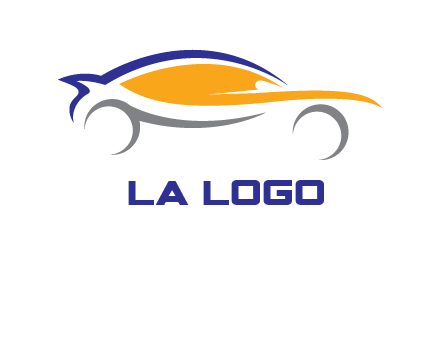 abstract fast car logo