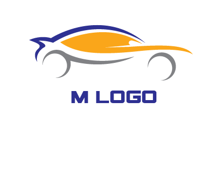 abstract fast car logo