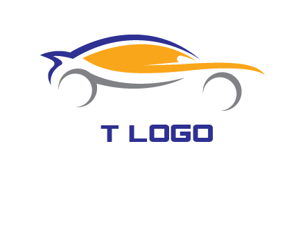 abstract fast car logo