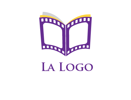 book of film reel logo