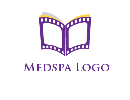 book of film reel logo