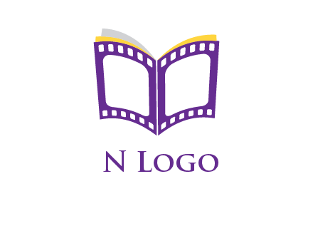 book of film reel logo