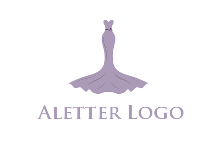 bride strapless long dress logo