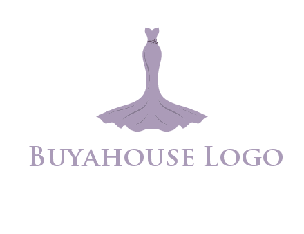 bride strapless long dress logo