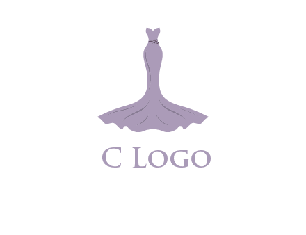 bride strapless long dress logo