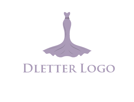 bride strapless long dress logo