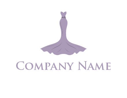 bride strapless long dress logo