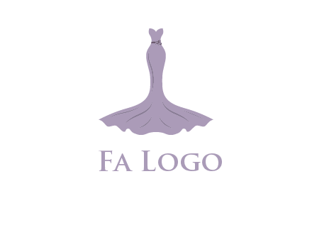 bride strapless long dress logo