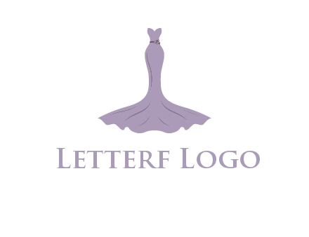 bride strapless long dress logo