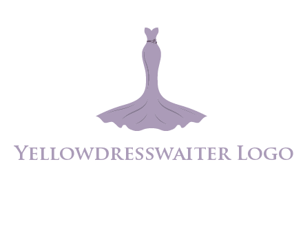 bride strapless long dress logo