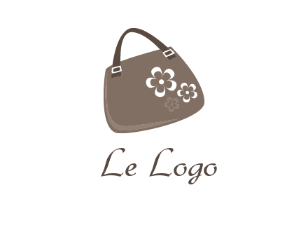 ladies hand purse incorporate with flower logo