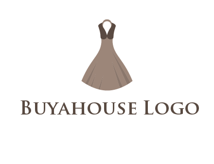 fashionable girl dress logo