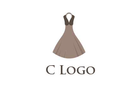 fashionable girl dress logo