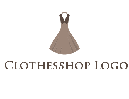 fashionable girl dress logo