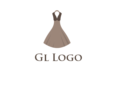 fashionable girl dress logo