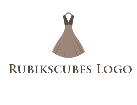 fashionable girl dress logo