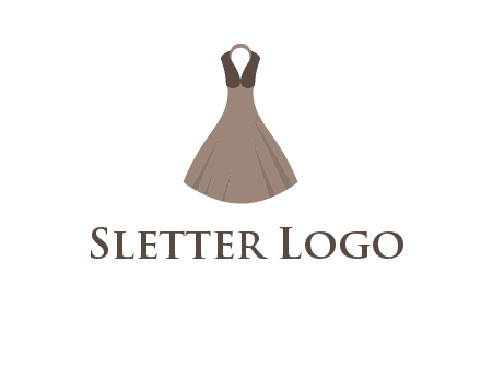 fashionable girl dress logo