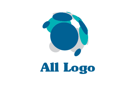 abstract circle dotted globe logo