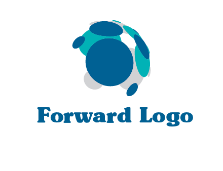 abstract circle dotted globe logo