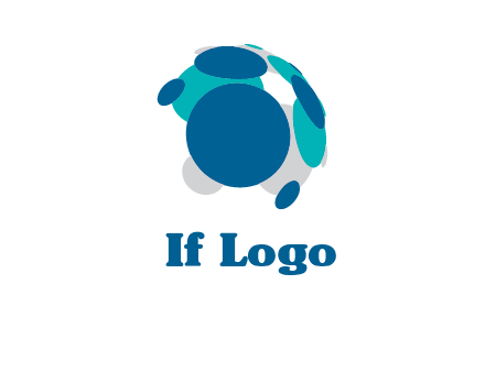 abstract circle dotted globe logo