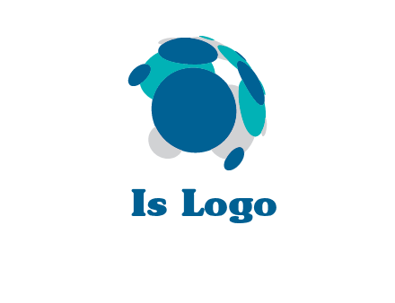 abstract circle dotted globe logo