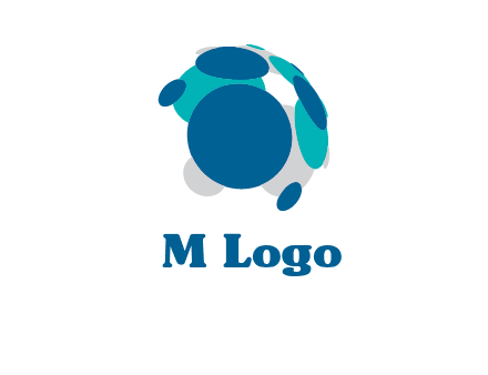 abstract circle dotted globe logo