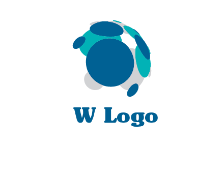 abstract circle dotted globe logo