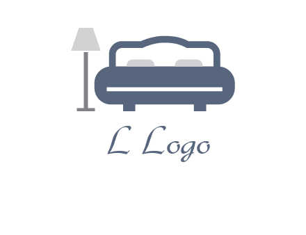 bed with lamp icon