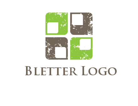 abstract rounded shape squares logo