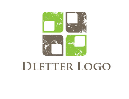 abstract rounded shape squares logo